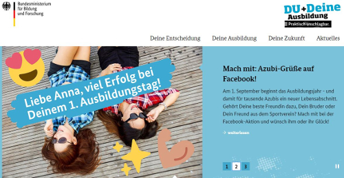 Startseite DU+DEINE Ausbildung